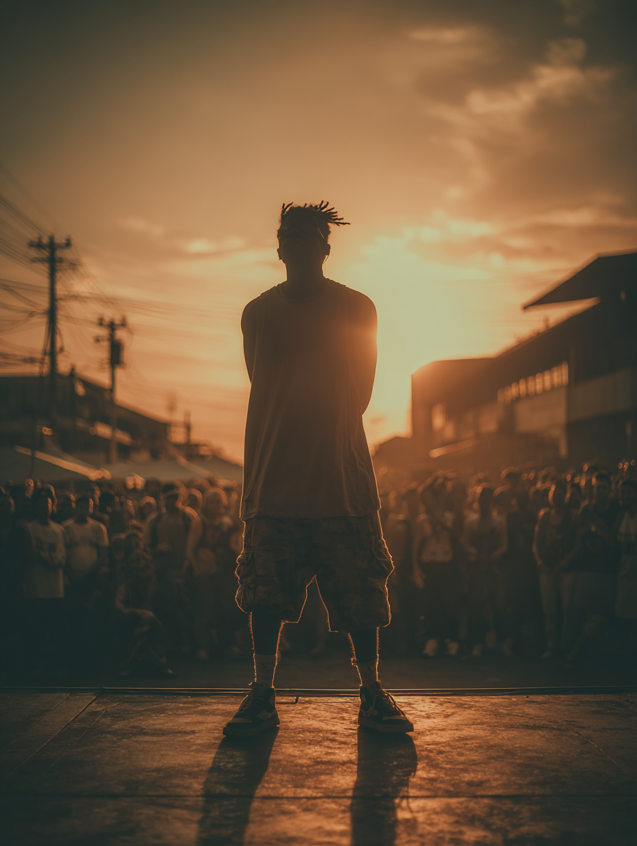 Young Hip Hop Artist Performing on Stage